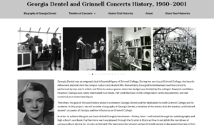 Screenshot of Georgia Dentel Project website homepage